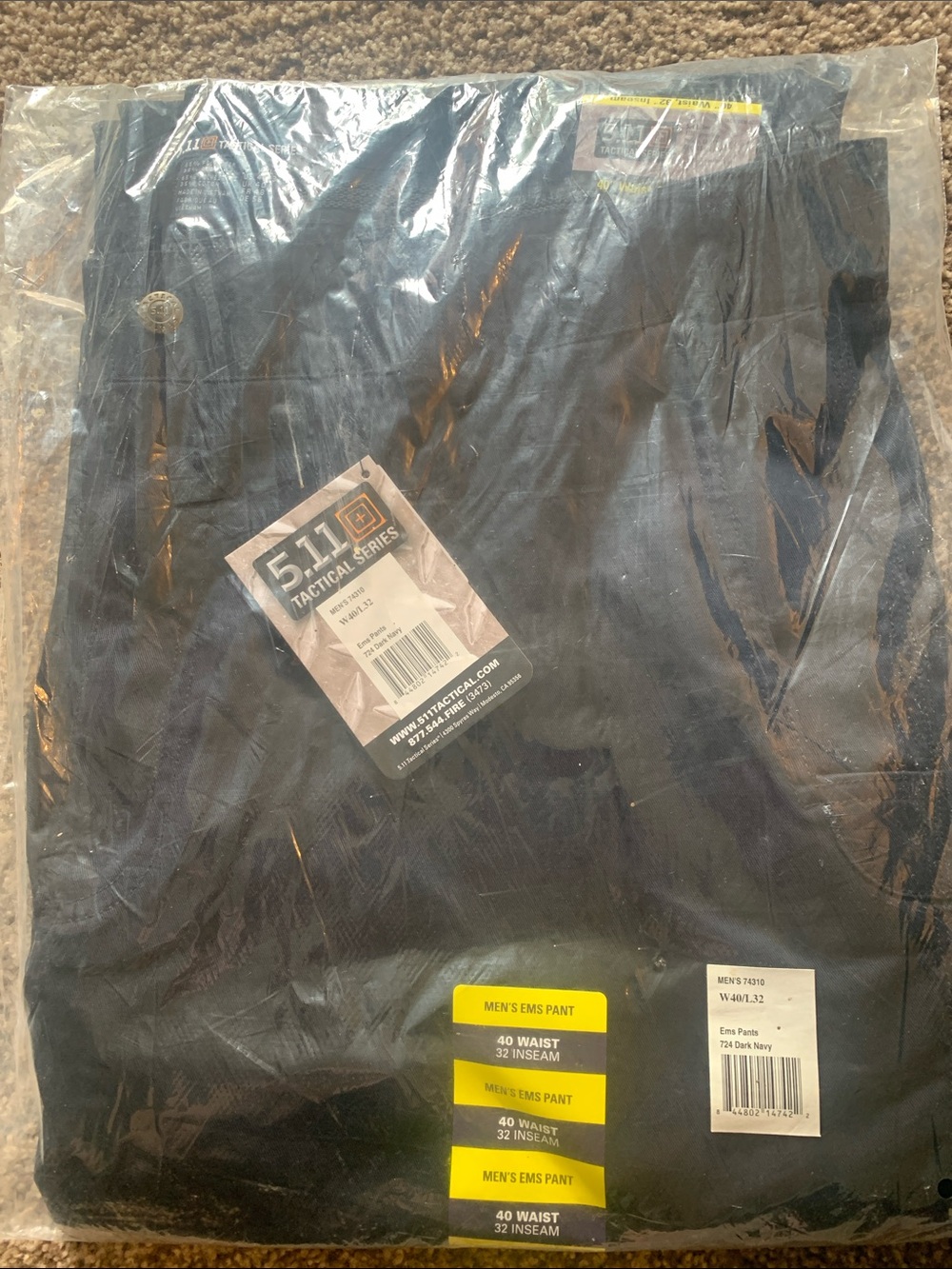 5.11 Tactical dark navy blue Men's EMS Pants - Tactical Workwear. 40x32